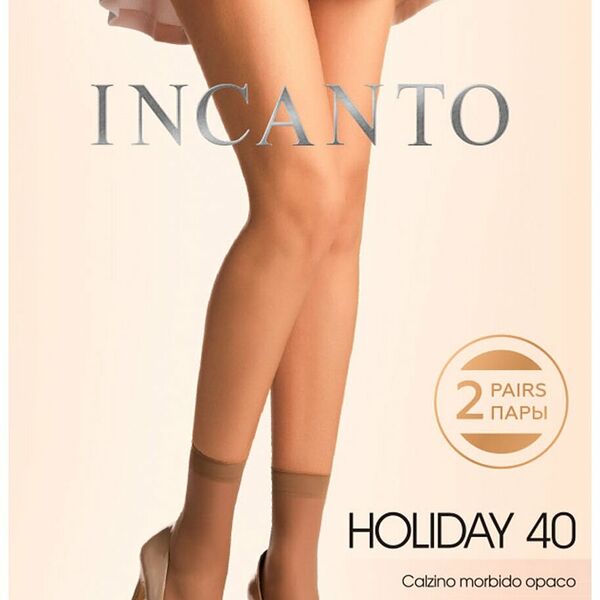 Носки женские Incanto Holiday 40 den черные, размер 23-25, 2 пары