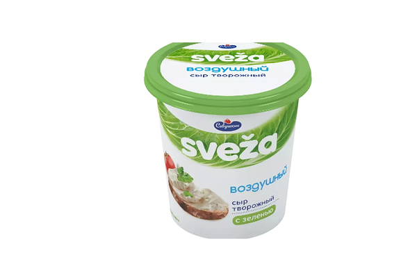 Сыр творожный Sveza воздушный с зеленью 60%