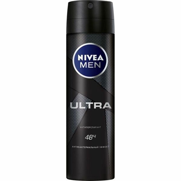 Дезодорант-антиперспирант мужской спрей Nivea Men Ultra с антибактериальным эффектом
