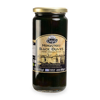 Маслины Delphi с косточкой в рассоле монастырские 480 г