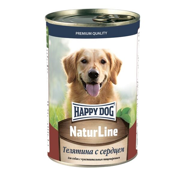 Корм для собак Happy Dog Телятина и сердце