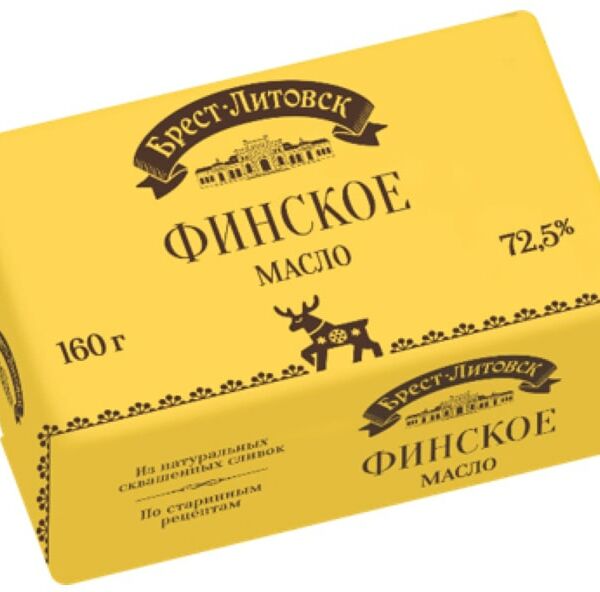 Масло Брест-Литовск Финское кислосливочное 72.5% 160г