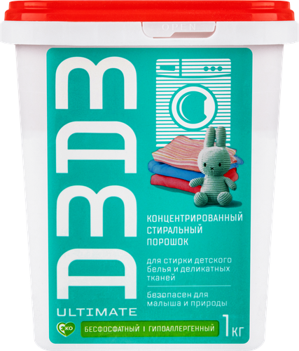 

Стиральный порошок для детской одежды и деликатных тканей MAMA ULTIMATE Ecobaby Delicate концентрированный, 1кг