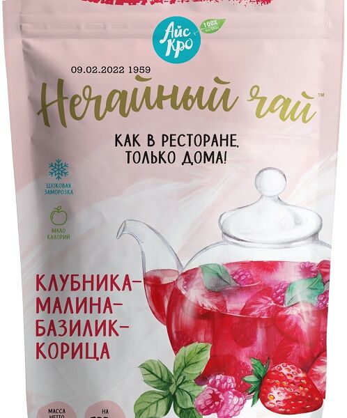 Напиток чайный АйсКро Нечайный чай клубника малина базилик 150г