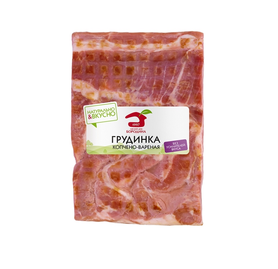 

Грудинка копчёно-варёная Мясной дом Бородина вес