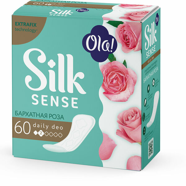 Прокладки ежедневные Ola! Silk Sense Daily Deo Бархатная роза 60 шт