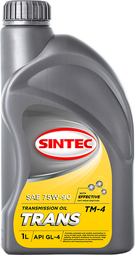 Масло трансмиссионное SINTEC TRANS ТМ4 SAE 75W-90 API GL-4, полусинтетическое, 1л