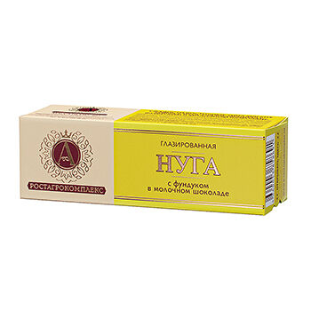 Нуга глазированная А.Ростагрокомплекс с фундуком в молочном шоколаде