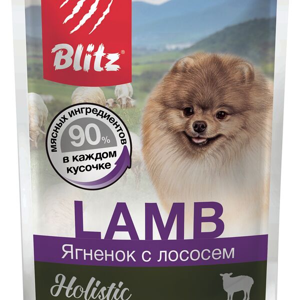 Blitz Holistic Lamb & Salmon Adult Dog Small Breeds in Gravy Ягнёнок с лососем кусочки в соусе для взрослых собак мелких пород 85 г