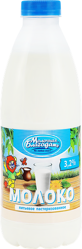 Молоко пастеризованное МОЛОЧНАЯ БЛАГОДАТЬ 3,2%, без змж
