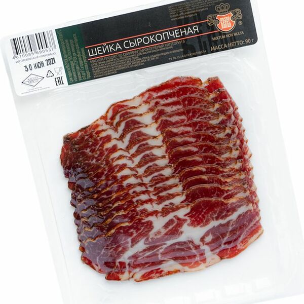 Шейка Велес из свинины сырокопченая 90г