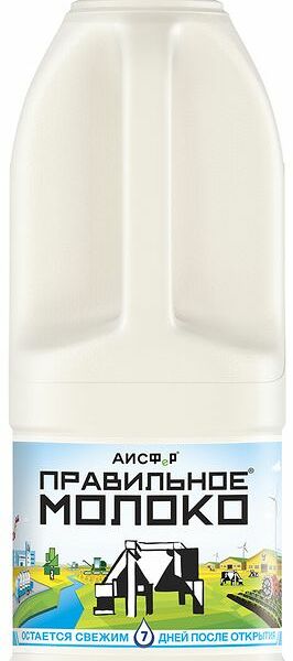 Молоко Правильное Молоко пастеризованное 1.5%, 900мл