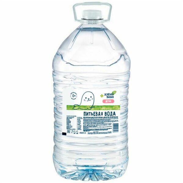 Вода Для детей негазированная Зелёная Линия, 5л