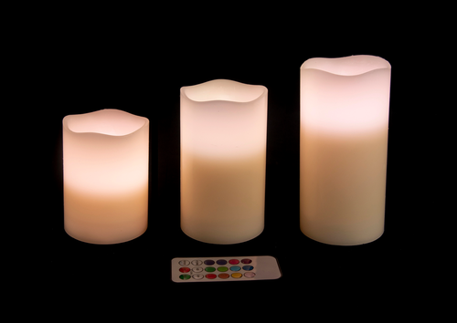 

Набор LED-свечей Homeclub с пультом, Rgb мультиколор IP20 3 шт