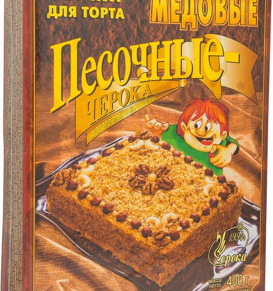 Коржи для торта Черока песочные медовые, 400г