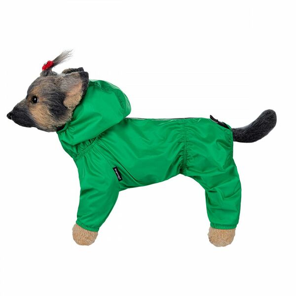 Дождевик для собак DOG MODA зеленый унисекс-5