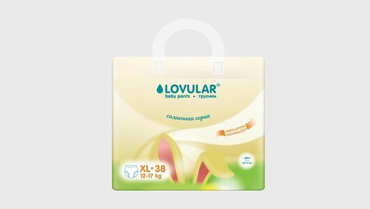 Трусики-подгузники Lovular Cолнечная серия XL 12-17 кг, 38 шт