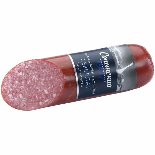 Колбаса варено-копченая Сочинский мясокомбинат Сервелат по-Сочински