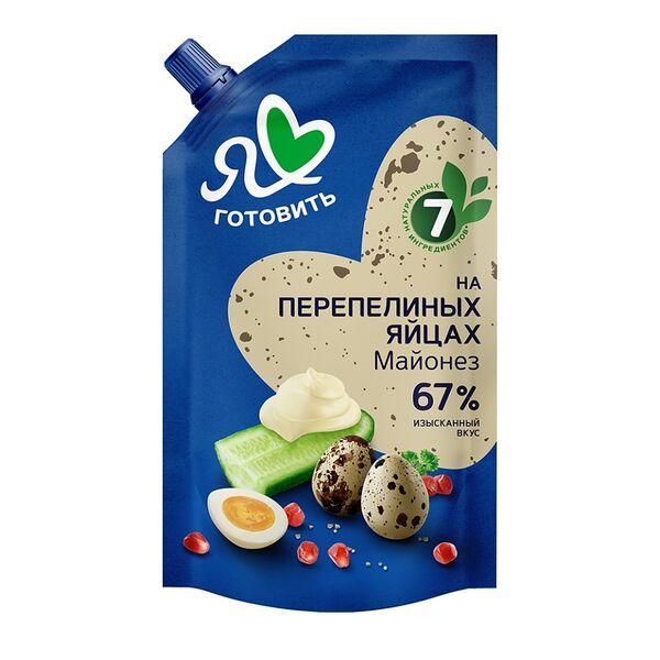 Майонез Я люблю готовить На перепелиных яйцах 67% 390 мл