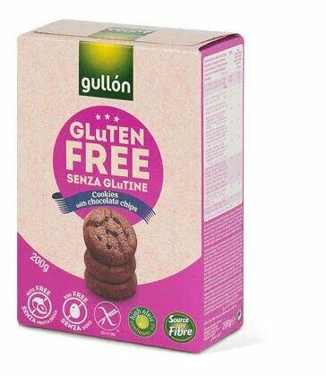 Печенье Gullon Gluten Free с кусочками шоколада, без глютена