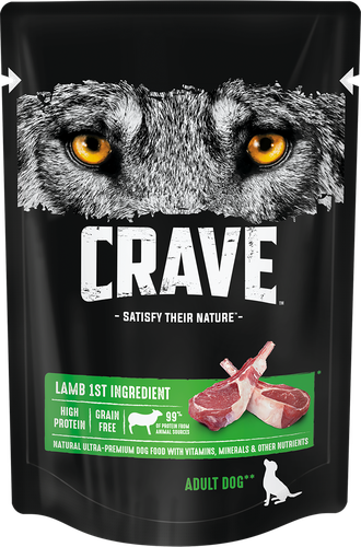 

Влажный корм для собак Crave Satisfy Their Nature Ягненок в желе 85 г