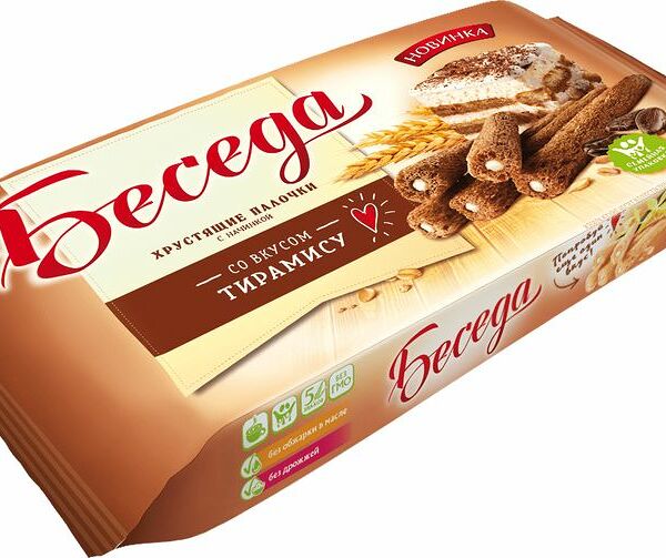 Палочки хрустящие Беседа вкус тирамису 180 г