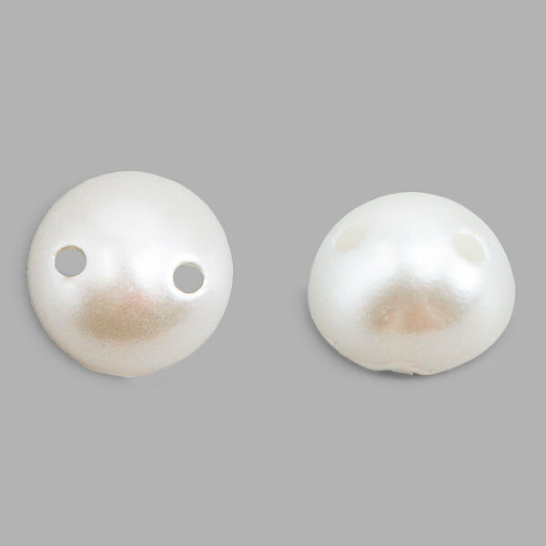 4AR296 Полубусина пришивная 8мм, натуральный цвет, 15гр/упак, Astra&Craft