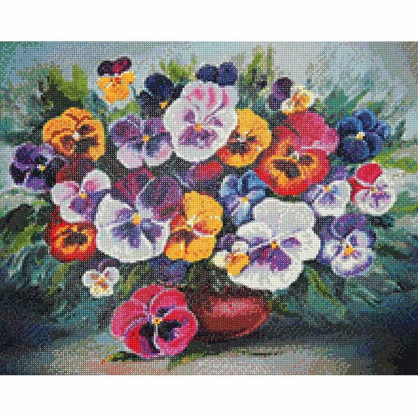 Cr 540086 Алмазная мозаика 'Анютины Глазки', 50*40 см, Cristyle