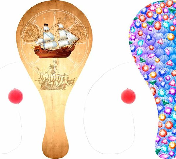 Ракетка с мячом на резинке в ассортименте 1шт.