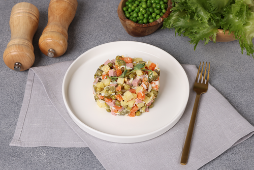 

Салат Лента Fresh Оливье новый без майонеза вес