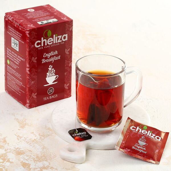 Чай черный Инглиш Брекфаст 100% цейлонский Челиза пакетированный 25 шт. Шри-Ланка