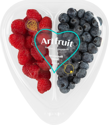 

Микс ягодный Artfruit сердце голубика и малина 250 г