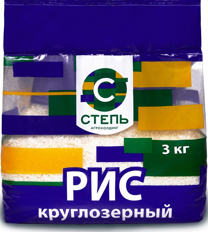

Рис Агрохолдинг Степь круглозерный шлифованный первый сорт, 3 кг