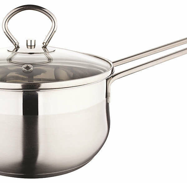 Ковш с крышкой Hitt стальной для индукционных плит ТМ Flammkuchen (Фламмкитчен)