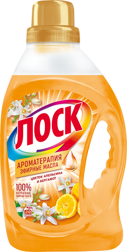 Гель для стирки Лоск Ароматерапия цветок апельсина и бергамот 1.46 л
