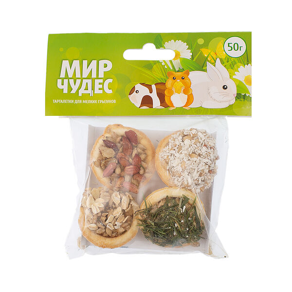 Лакомство Тарталетки для мелких грызунов, 50г