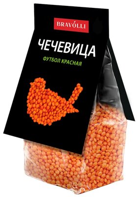 Чечевица футбол Bravolli красная 350 г
