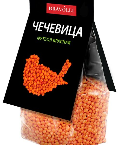 Чечевица Bravolli Футбол красная 350г