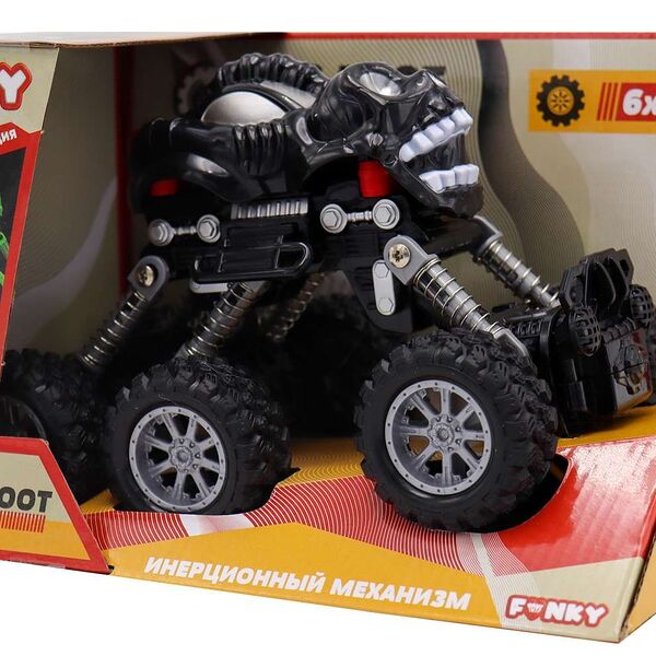 Машинка Внедорожник инерционная 6х6 черная Funky Toys FT97947