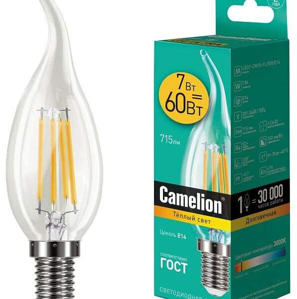 Лампа светодиодная Camelion E14 7Вт