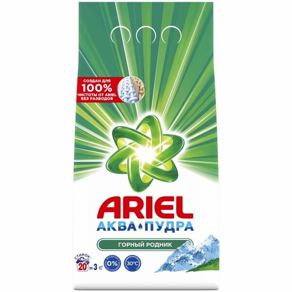 Порошок стиральный Ariel Горный родник automat, 3кг