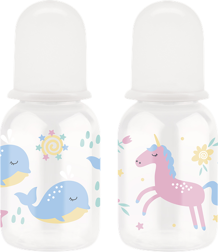 Бутылочка для кормления LUBBY Just 125мл, с молочной соской, в ассортименте, с 0 месяцев, Арт. 27989
