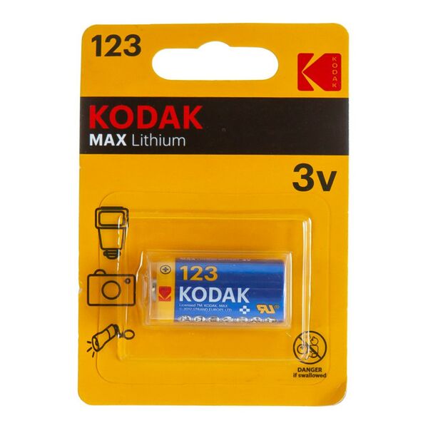 Батарейки Kodak Max Lithium CR123 K123LA 1 шт.