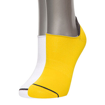 Носки unisex Askomi au-4015 цвет желтый/белый р.23 (36-38) 2 пары, Россия