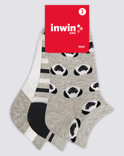 

Носки детские Inwin р. 14–22 с дизайном мопс арт. FKSU-03-PUG, 3 пары