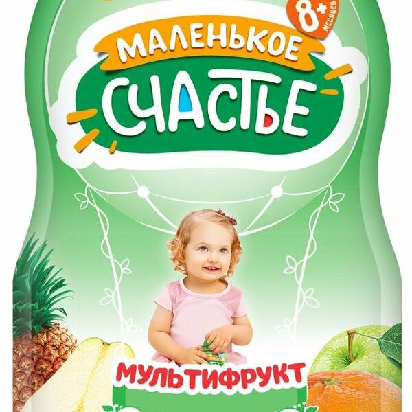 Пюре фруктовое Маленькое счастье Мультифрукт с 8 мес.