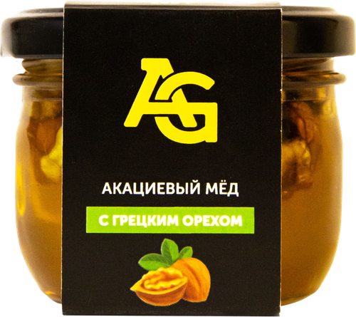 

Мед акациевый ALTAYGOLD с грецким орехом, 150г