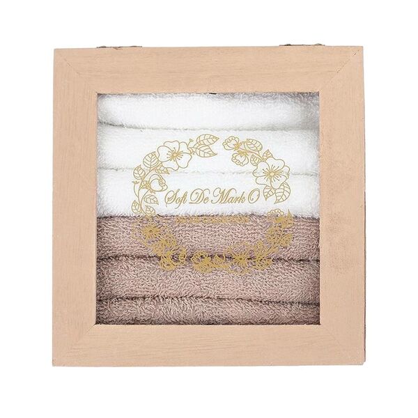 Набор салфеток в коробке Sofi De Marko Тина, 6 шт, 30х30 см, кофе, 100% хлопок