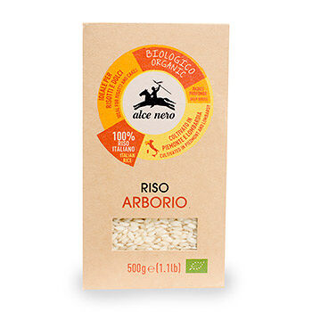 Рис Alce Nero Arborio белый