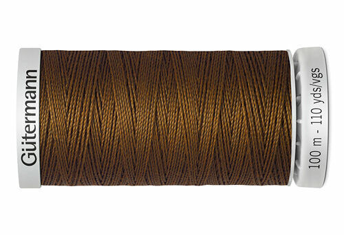 724033 Нить Extra Strong M 782 суперкрепкая, 100м, 100% п/э Gutermann(650 золотисто-каштановый)